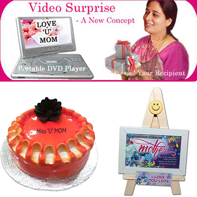 "Round shape Designer Cake - 1kg (Code C06) - Click here to View more details about this Product